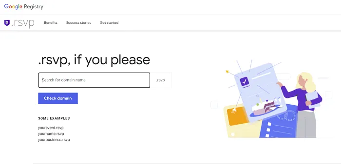 Google .rsvp domains