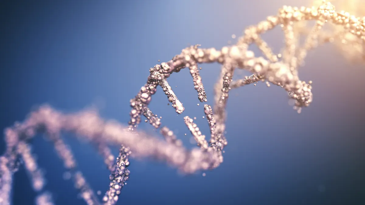 Rendered illustration of human DNA