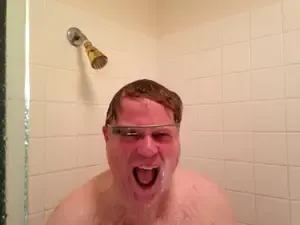 Robert Scoble wearing Google Glass
