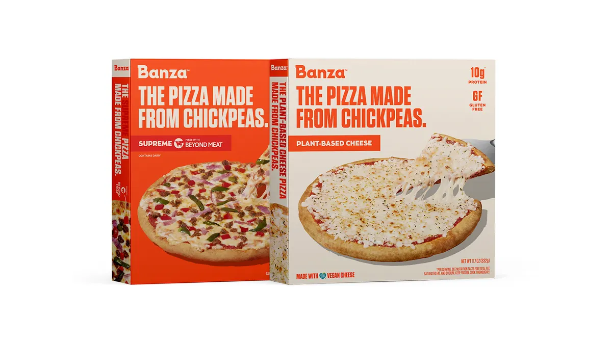 banza, chikpeas, beyond meat, follow your heart, pizza, plant based