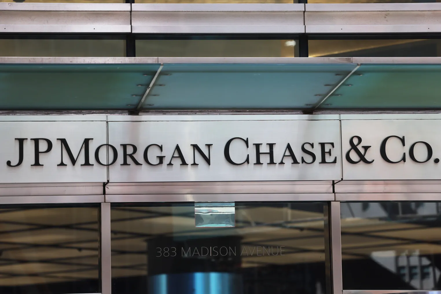 JPMorgan Chase building signage in New York City