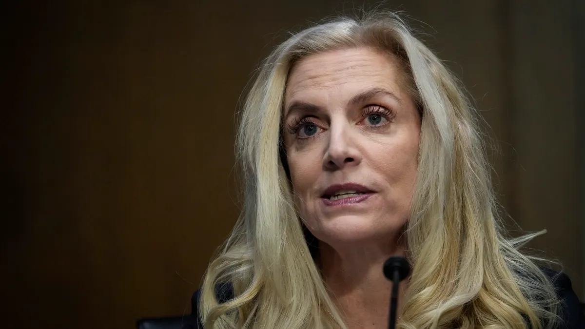 Brainard speaks to Senate Banking Committee during her nomination hearing