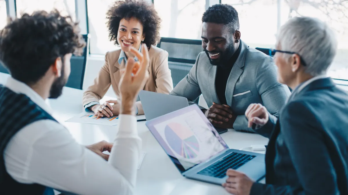 Diverse group of people in a meeting