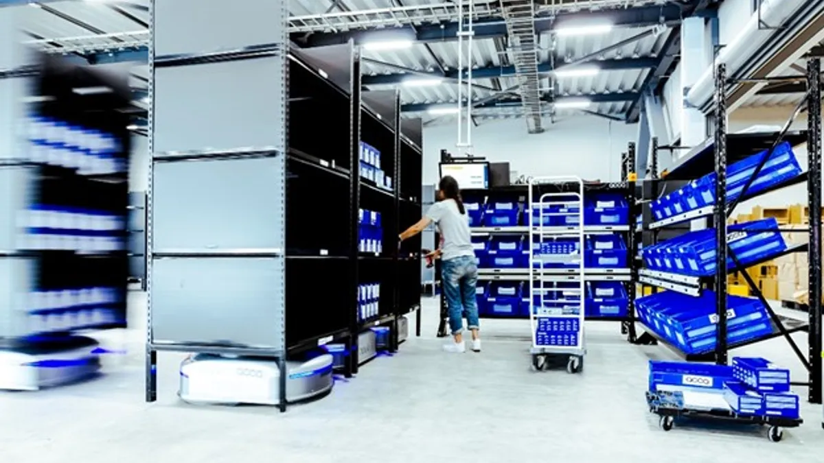 Female working in a warehouse