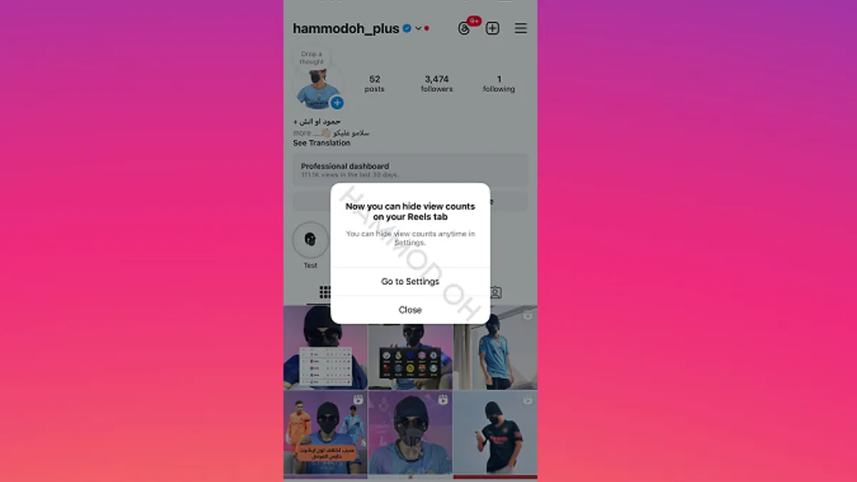 Instagram hide Reels counts