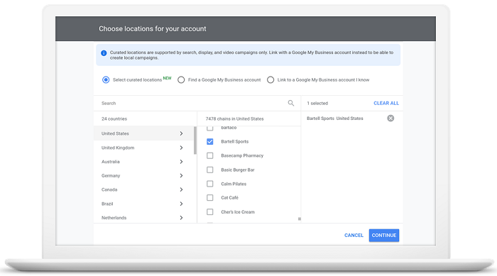 Google Local extension