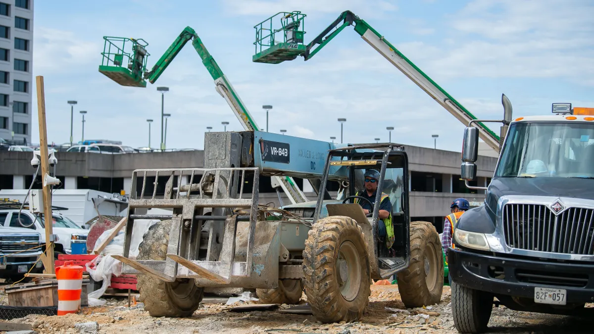 Worker at construction site