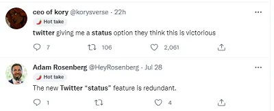 Twitter Status
