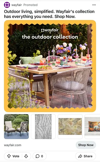 Reddit collection ads