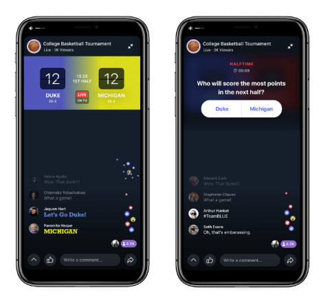 Facebook Watch TV example