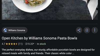 Google images update - image detail example
