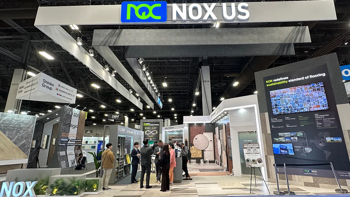 Tile manufacturer Nox's booth at the International Surface Event 2023.