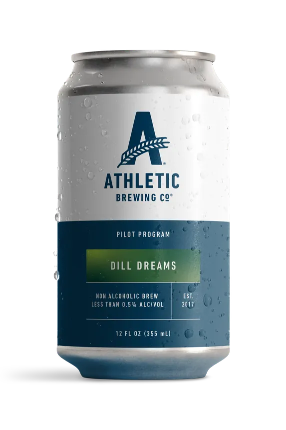 A rendering of a can of Athletic Brewing beer.
