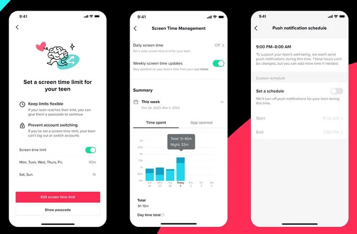 TikTok screen time