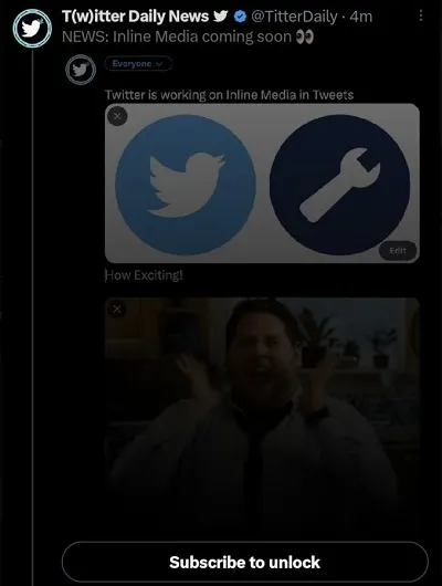 Twitter subscriber unlock