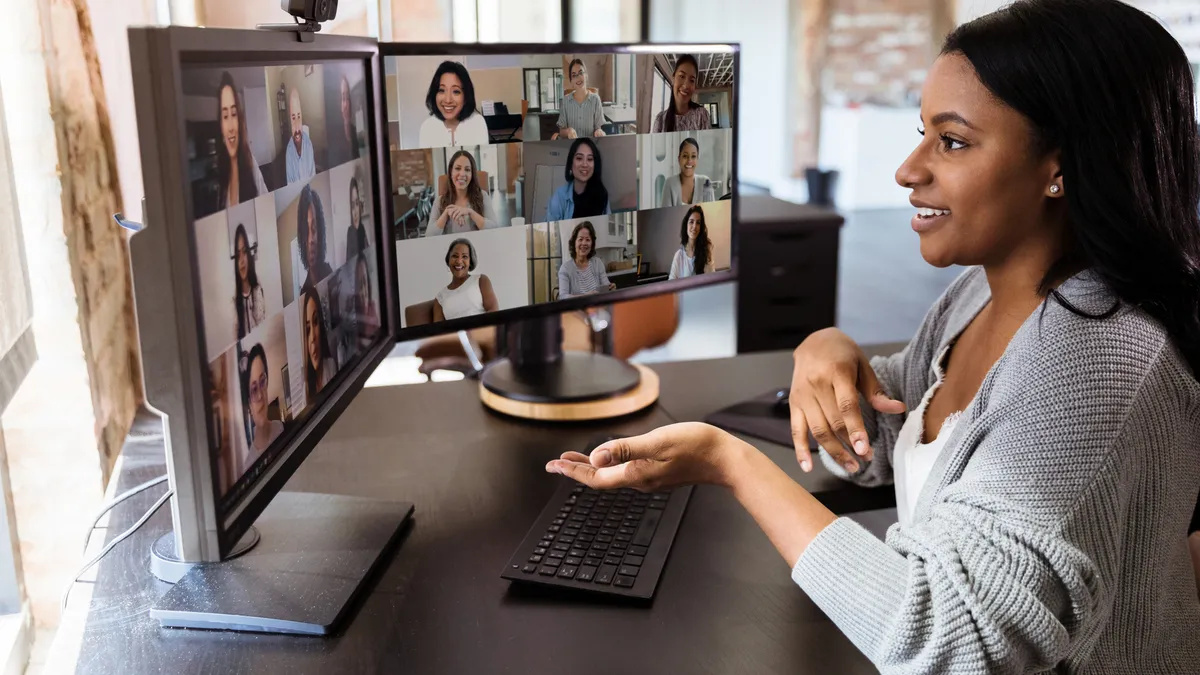 A group works in an office