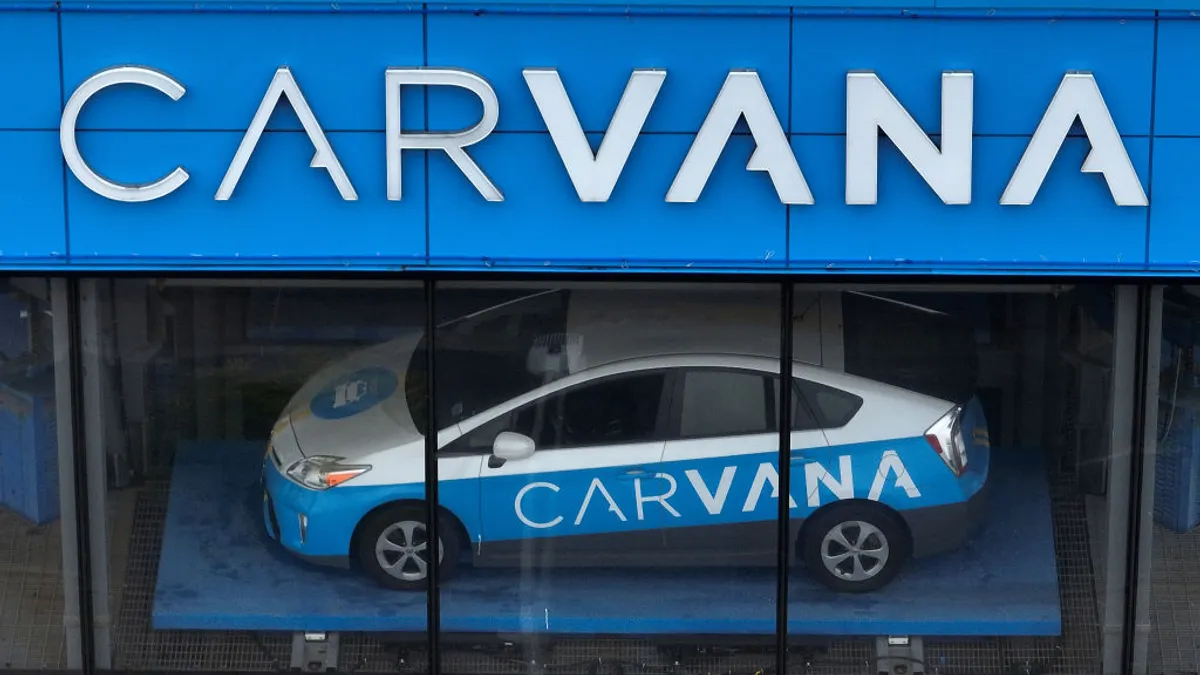 Vehicle in Carvana car vending machine