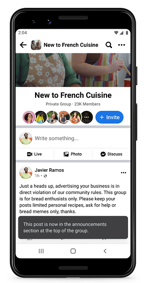 Facebook Groups update