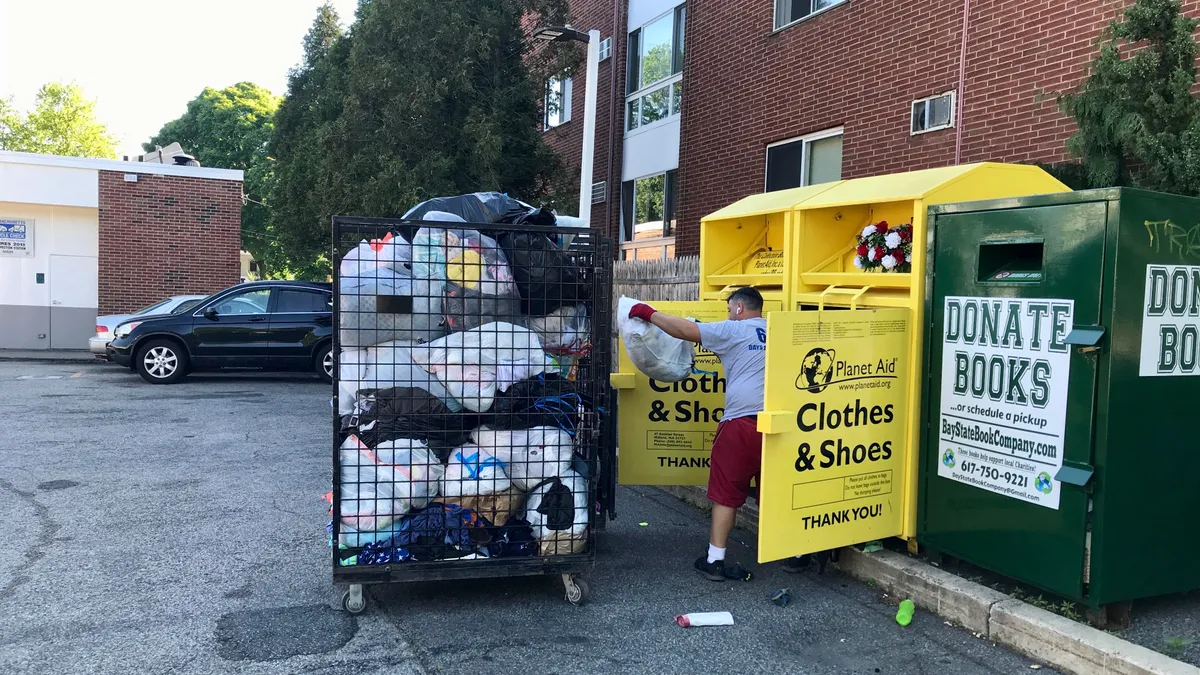 Planet Aid donation bin collection in Massachusetts