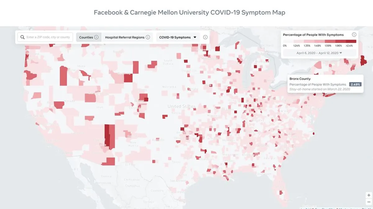 Facebook COVID-19 Map