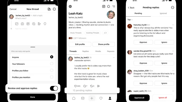 Threads reply filtering