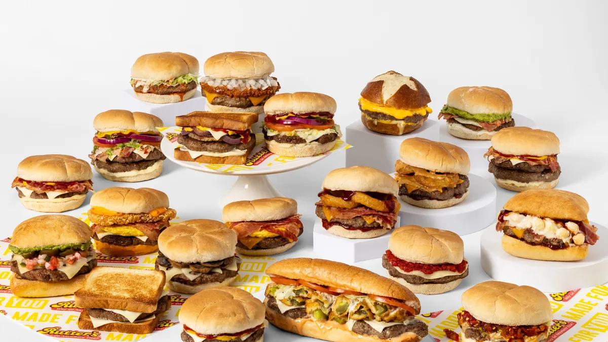 Various burgers from Rutter's limited-time-only menu