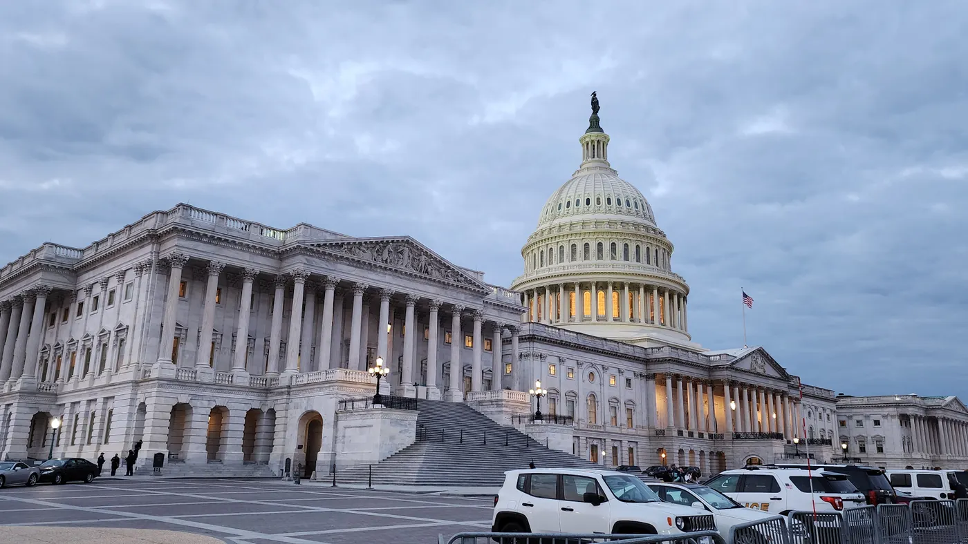The Capitol Hill building on a cloudy day in Washington, D.C.
