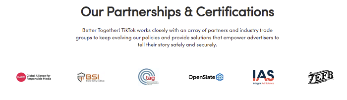 TikTok Brand Safety Center