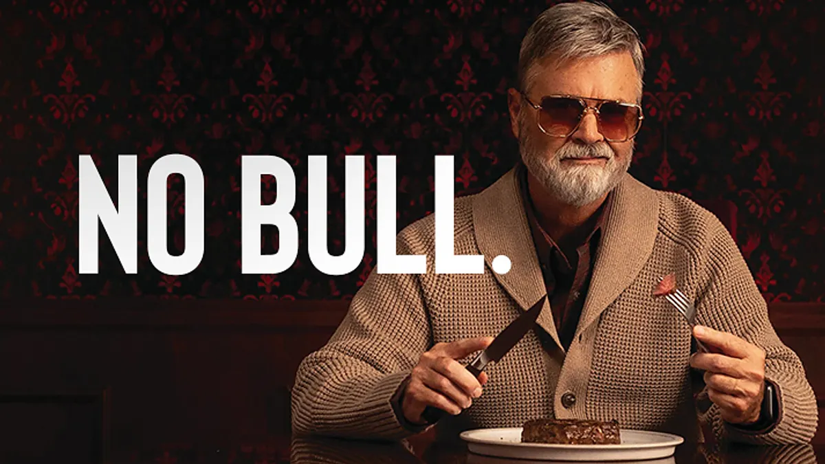 Omaha Steaks campaign imagery for its "No Bull" campaign.