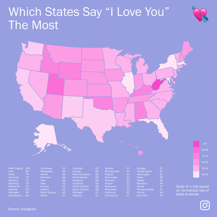 Instagram love map