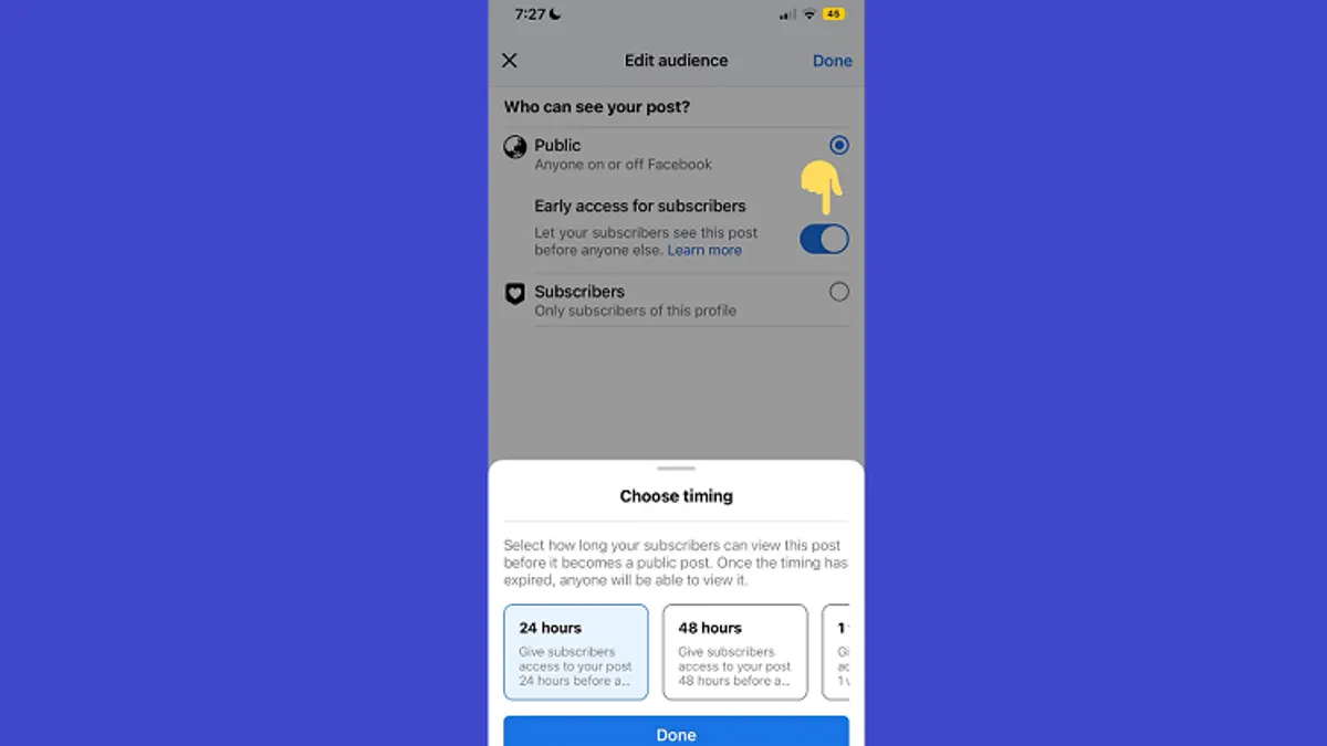 Facebook subscribers only posts