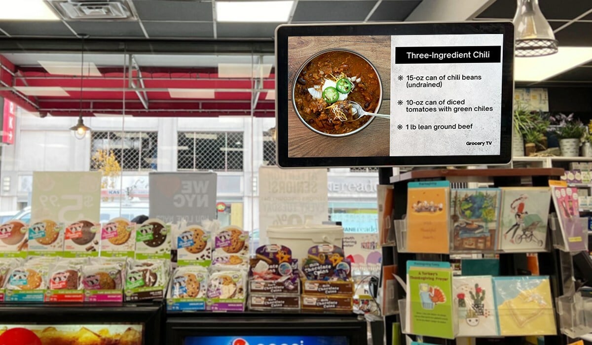 In-store advertising at a grocery store