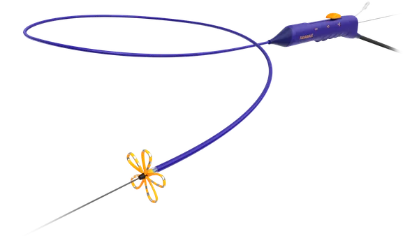 Boston Scientific's Farawave pulsed field ablation catheter is shown against a white background.