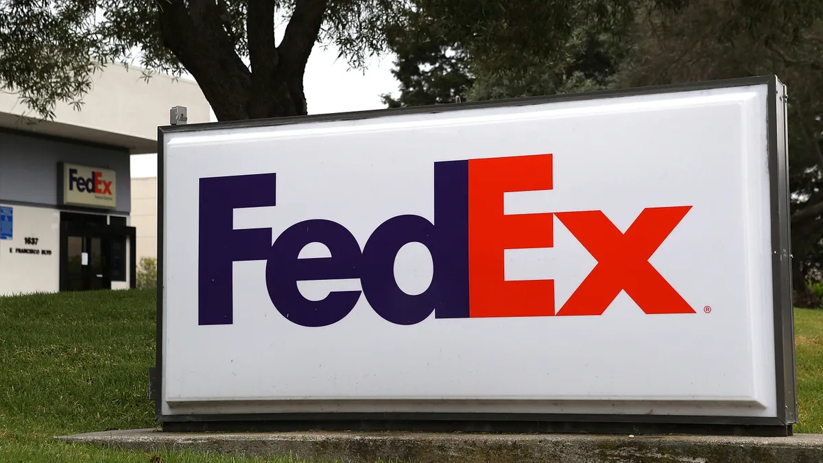 A sign is posted in front of a distribution center on March 20, 2013 in San Rafael, California.