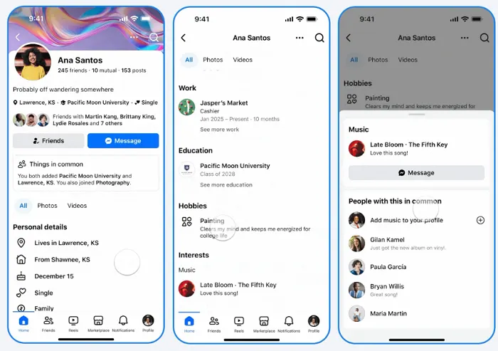 Facebook feed updates