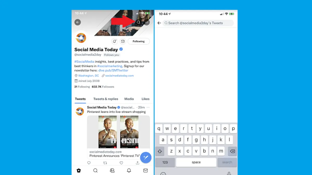 Twitter profile search