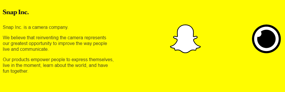 Snapchat camera company logo
