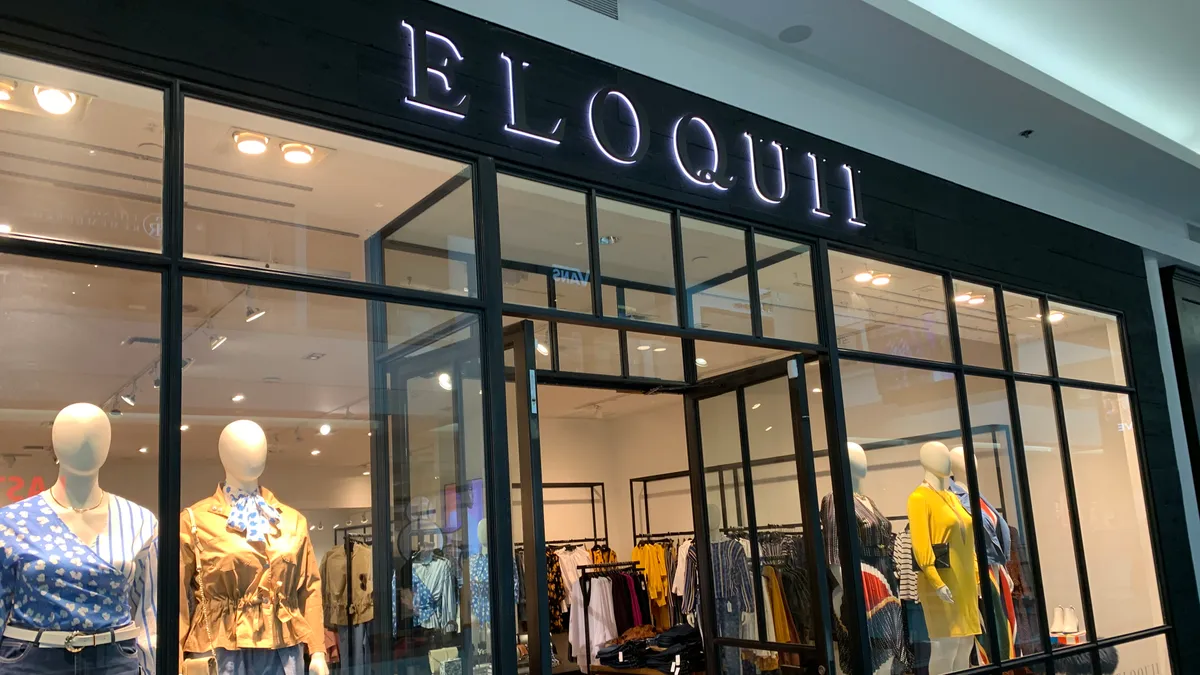 An Eloquii storefront at a mall