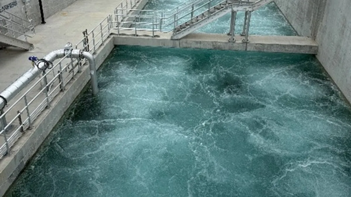 The newly upgraded water treatment plant