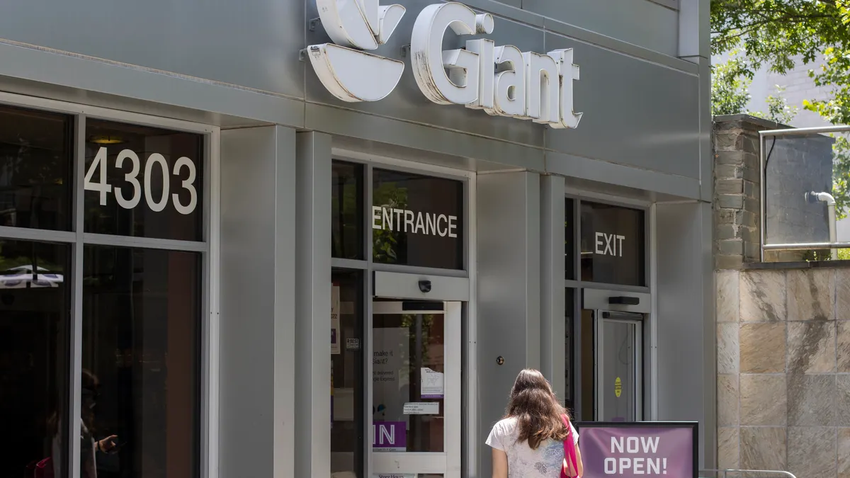 Exterior of a grocery store.