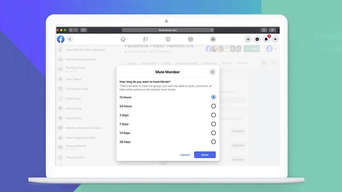 Facebook Group Muting options