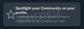 Twitter Communities button for brand profiles