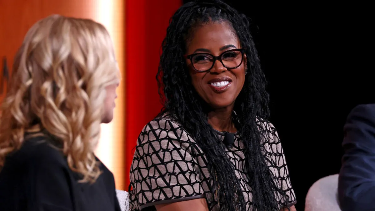 Thasunda Brown Duckett speaks on a panel