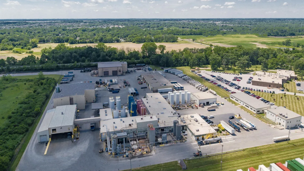 Aerial view of a Heritage Environmental Services waste facility