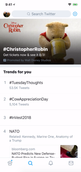 Twitter promoted trend spotlight ads