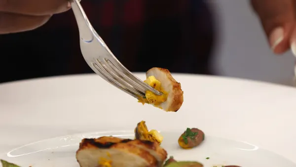 A piece of Good Meat's cultivated chicken