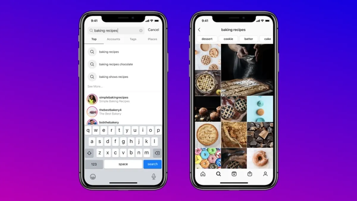 Instagram keyword search