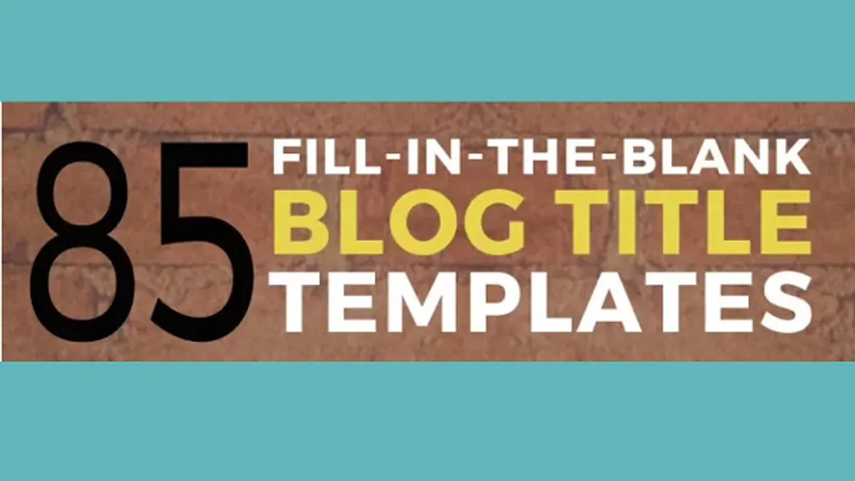 85 Blog Title Templates