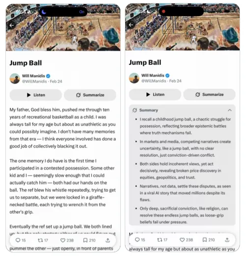 X articles summaries