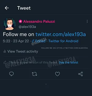 Tweet editing